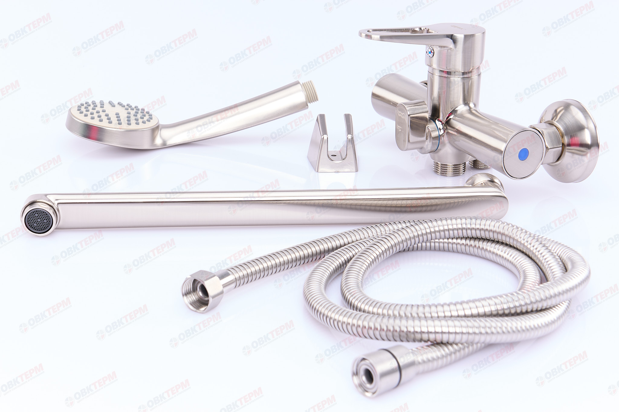 Смеситель д/ванны нерж/сталь ZERIX PUD7 045 (EURO)   (катридж 40мм) 10 шт/ящ - миниатюра №2