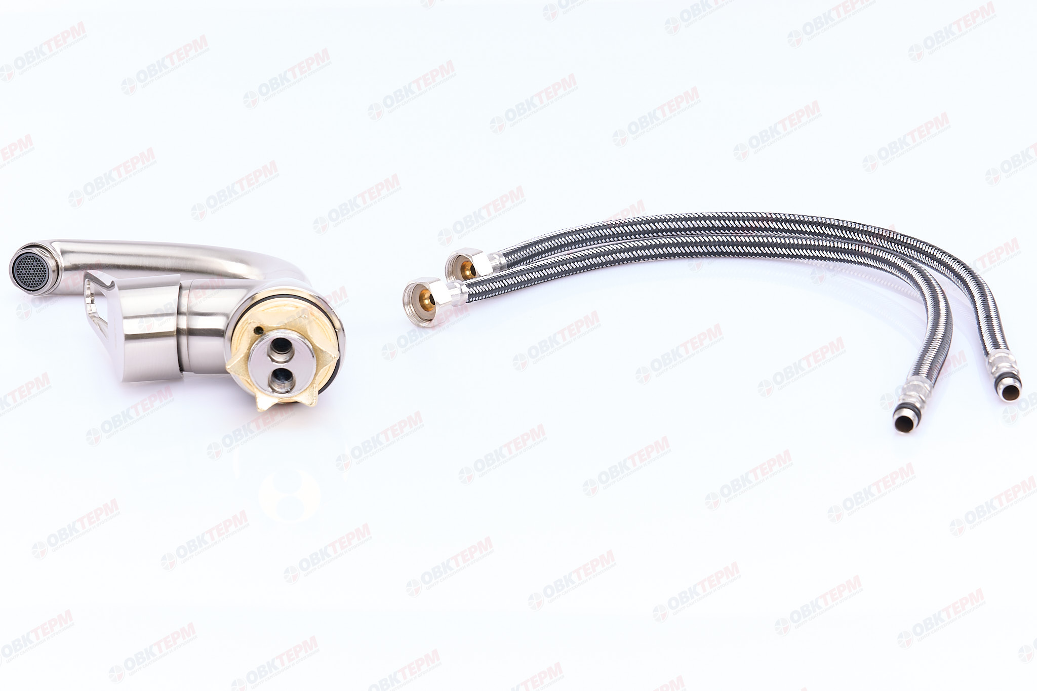 Смеситель д/кухни нерж/сталь ZERIX SOP1 045  (катридж 40мм, на ГАЙКЕ)  10 шт/ящ - миниатюра №3