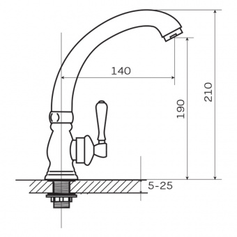 Смеситель моно ZERIX TLK 119 мойка буксовый (20 шт/ящ) - Изображение №2