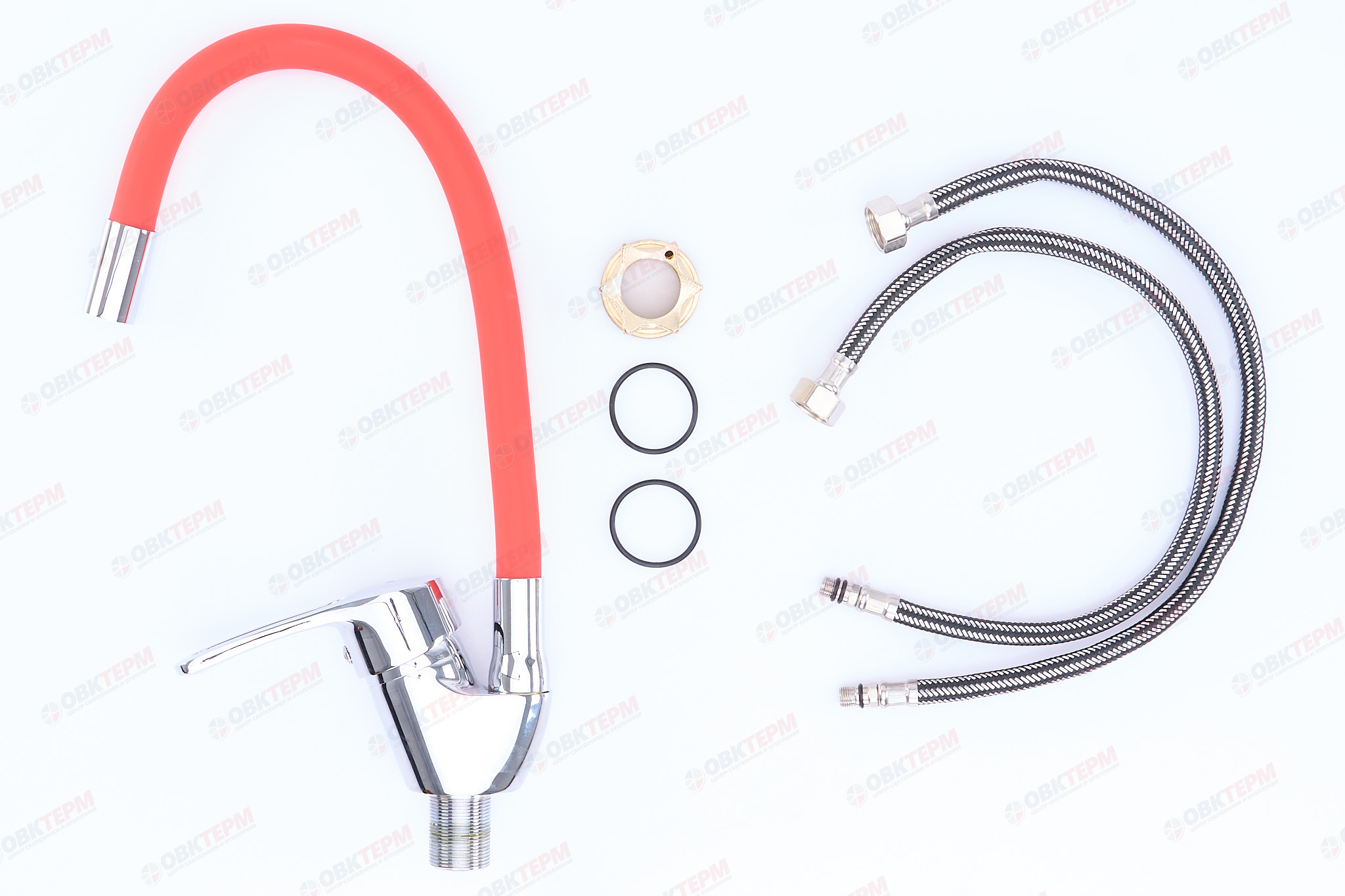 Смеситель д/кухни REFLECTOR ZERIX YUB 181 Ø40 RED  (10 шт/ящ) - Изображение №3