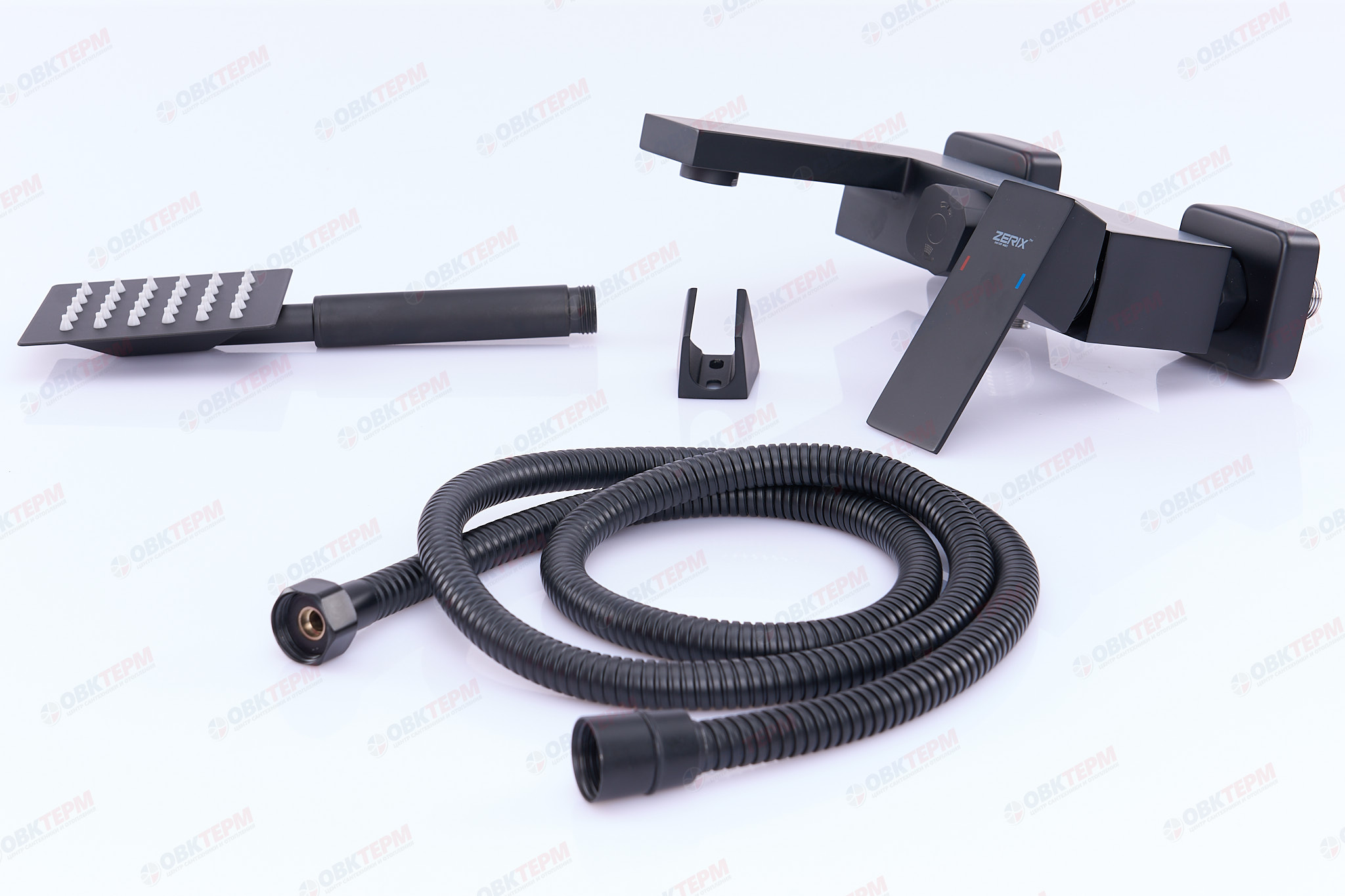 Смеситель д/ванны нерж/сталь ZERIX KUB-008 (EURO) BLACK 12 шт/ящ - миниатюра №2