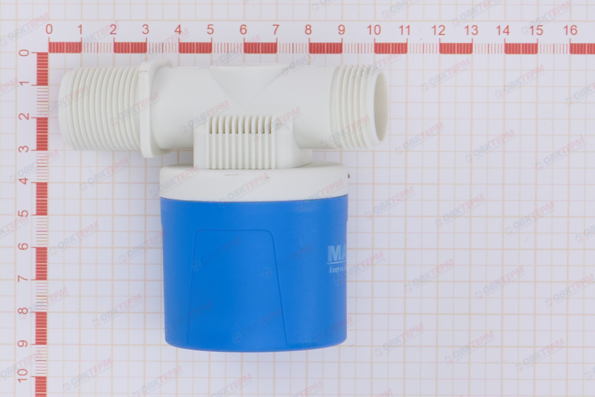 Поплавок-КЛАПАН   д/емк    3/4"   из АБС пластика боковое подключение МАК (коробка) - миниатюра №9