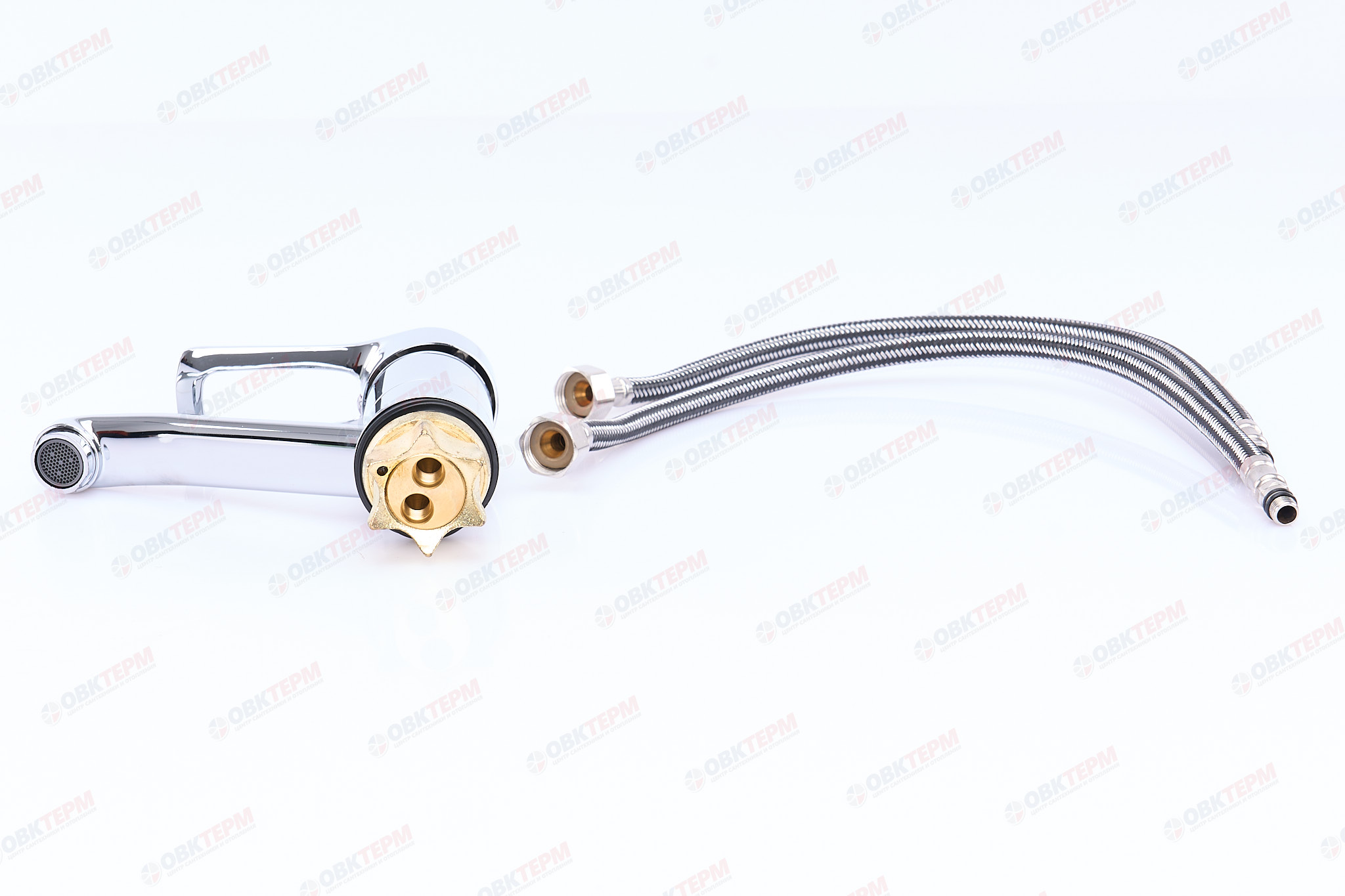 Смеситель д/умывальника AKSA GTL-08-01-B Ø40 на ГАЙКЕ   (10 шт/ящ) - Изображение №3