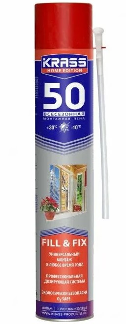 Пена монтажная KRASS Home Edition(руч)  (0,75л ) - Изображение №1