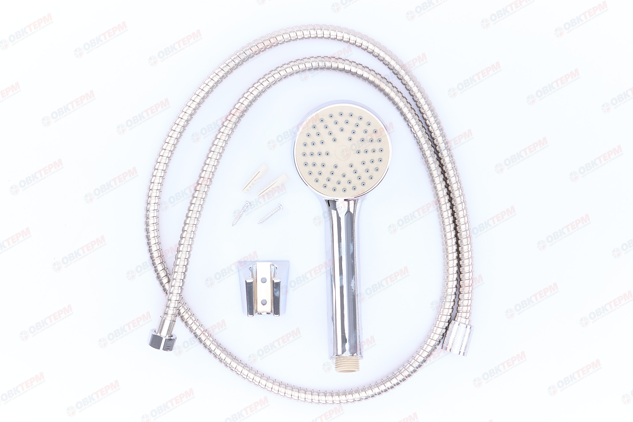 Душевой набор AKSA KIT-02 (шланг, лейка, кронштейн)  (40 шт/ящ) - Изображение №2