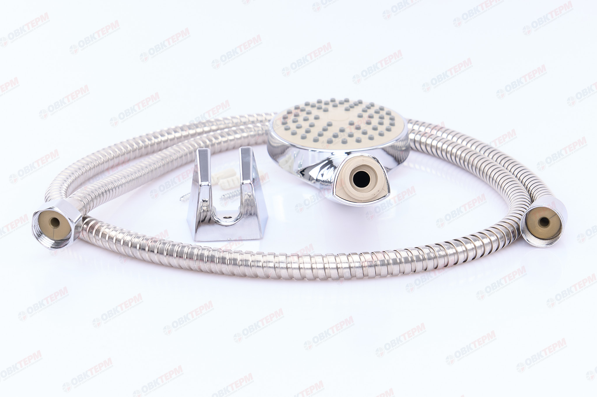 Душевой набор AKSA KIT-02 (шланг, лейка, кронштейн)  (40 шт/ящ) - Изображение №3