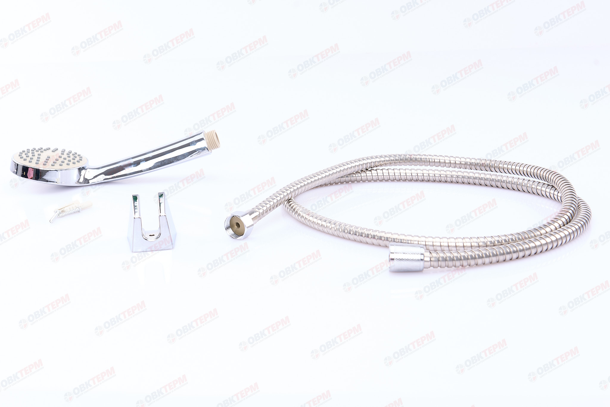 Душевой набор AKSA KIT-02 (шланг, лейка, кронштейн)  (40 шт/ящ) - Изображение №4