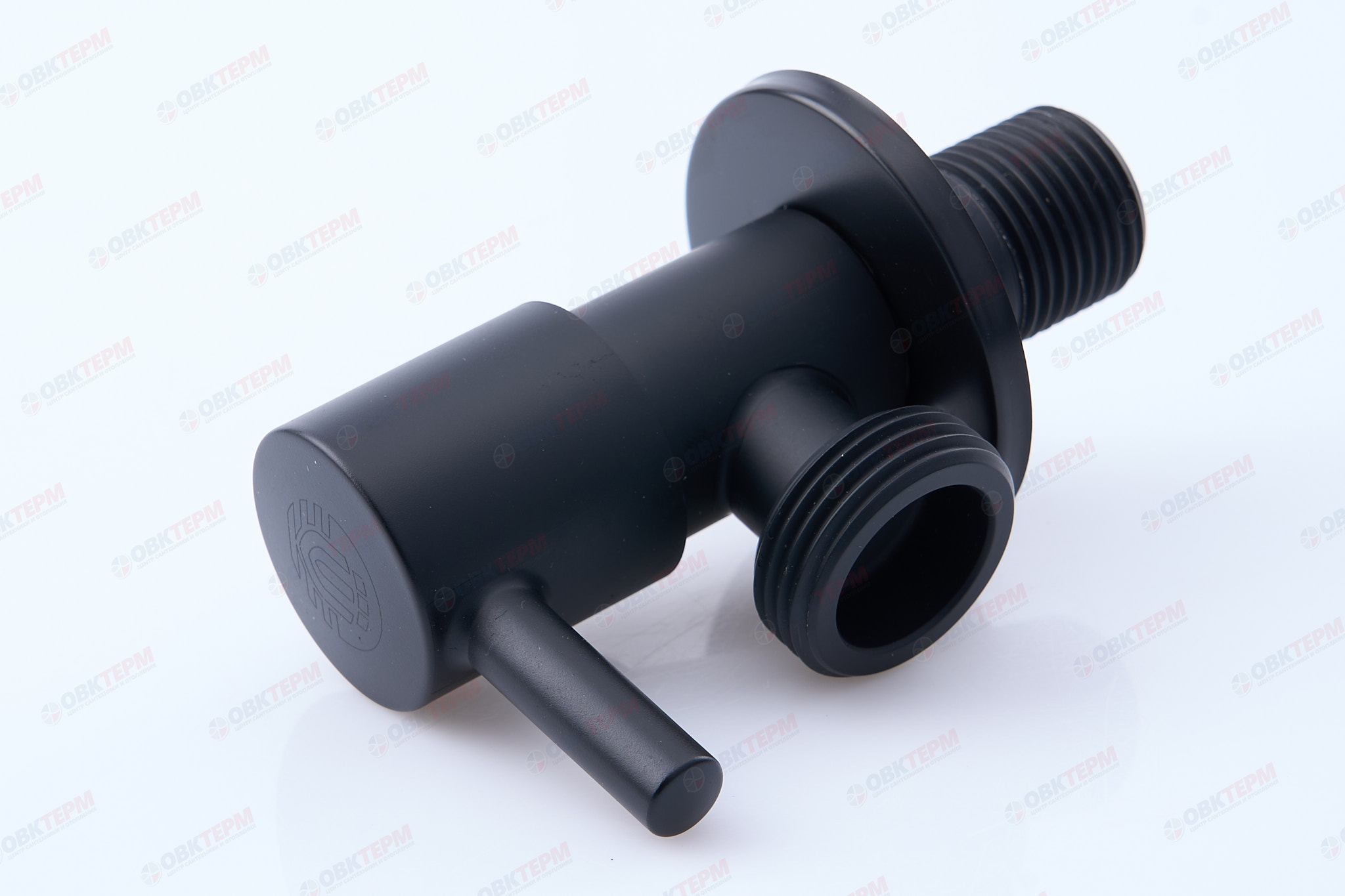 Кран для подкл. с/т приборов       TIM      1/2" - 3/4", НЕРЖ. ЧЕРНЫЙ круглый   (80/1) - Изображение №1