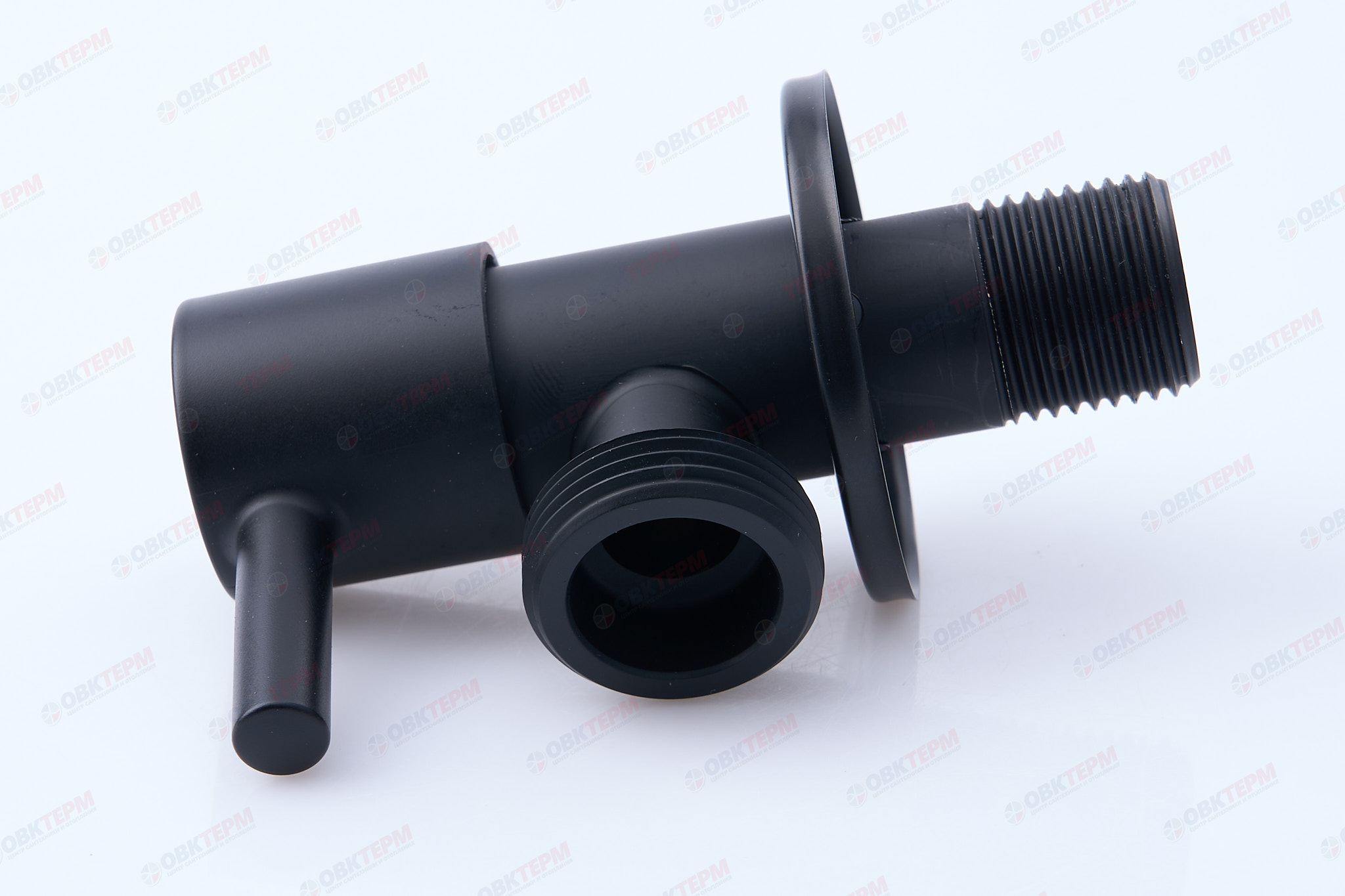 Кран для подкл. с/т приборов       TIM      1/2" - 3/4", НЕРЖ. ЧЕРНЫЙ круглый   (80/1) - Изображение №3