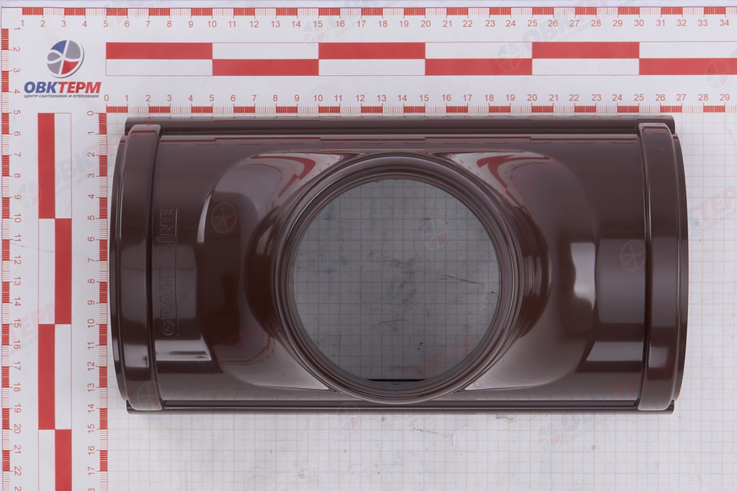 Воронка Дизайн 135 ПВХ Grand Line шоколад (RAL 8017) (уп. 10шт) - миниатюра №7