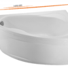 Ванна акрил  Wasser-Linie RIO 140*90 R (без комплекта) - Изображение №5