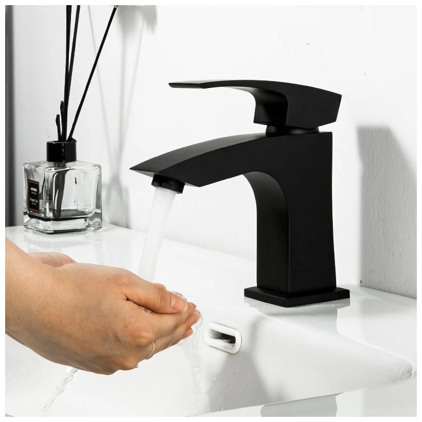 Смеситель д/раковины GAPPO G1007-66 латунь /черный (Ø35, на гайке) - миниатюра №3