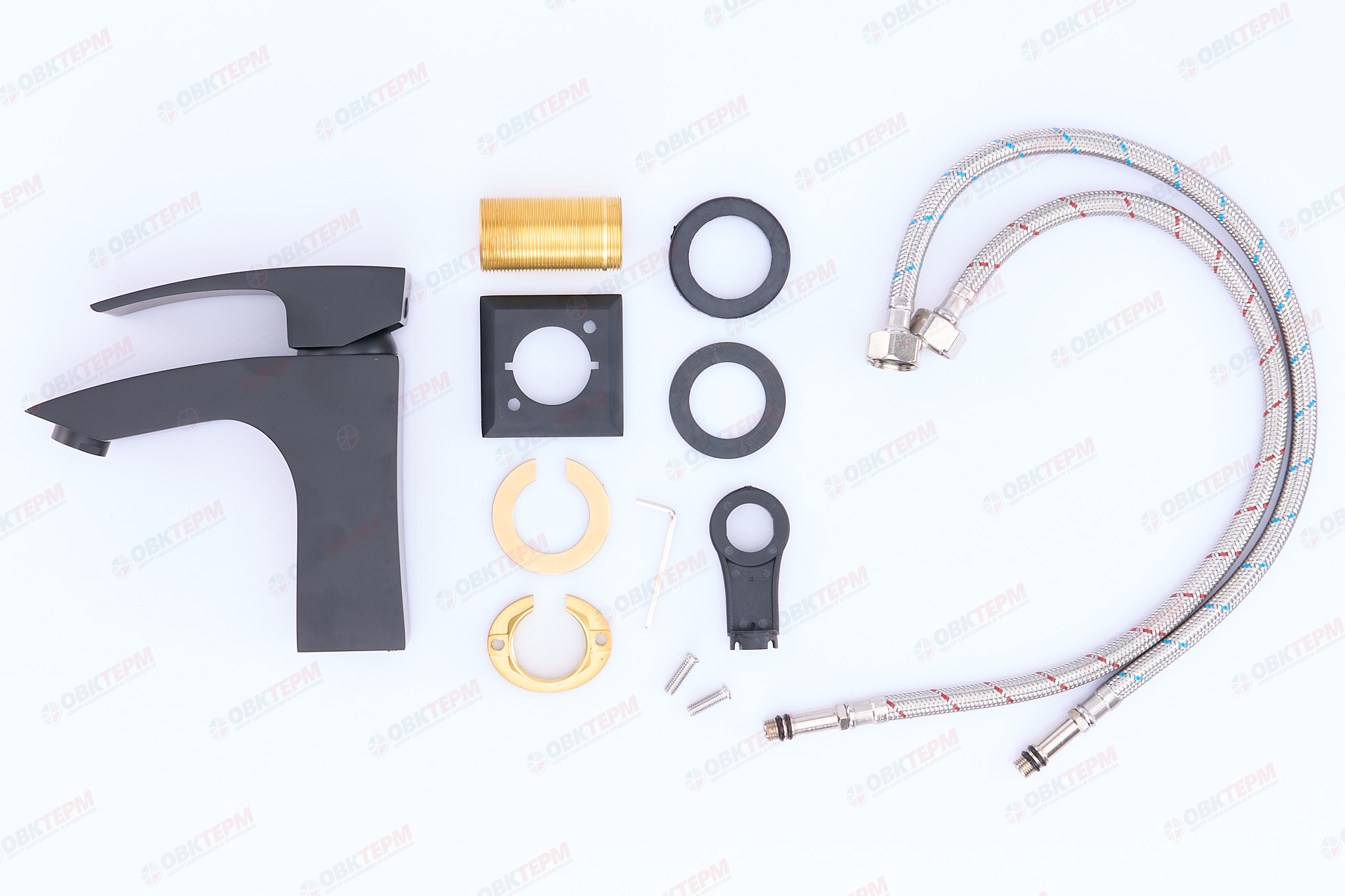 Смеситель д/раковины GAPPO G1007-66 латунь /черный (Ø35, на гайке) - миниатюра №5