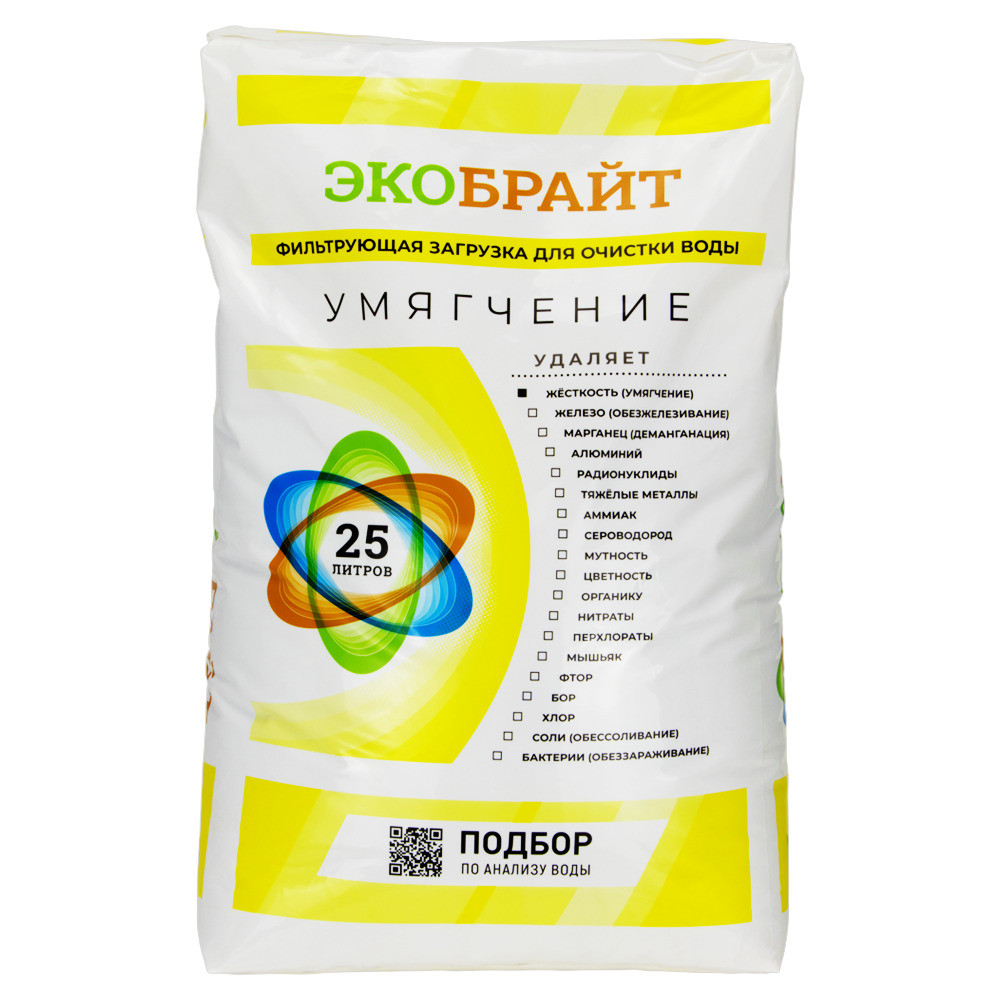 АКВАБРАЙТ  Засыпка Экобрайт УМЯГЧЕНИЕ  25 л - Изображение №1