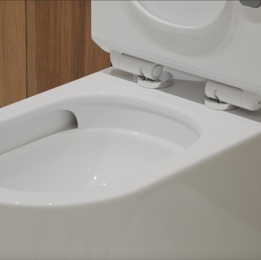Унитаз-моноблок EVA GOLD T1088, (безободковый ,сиденье тонкое ДП,арматура с гофрой и подводкой) - Изображение №3