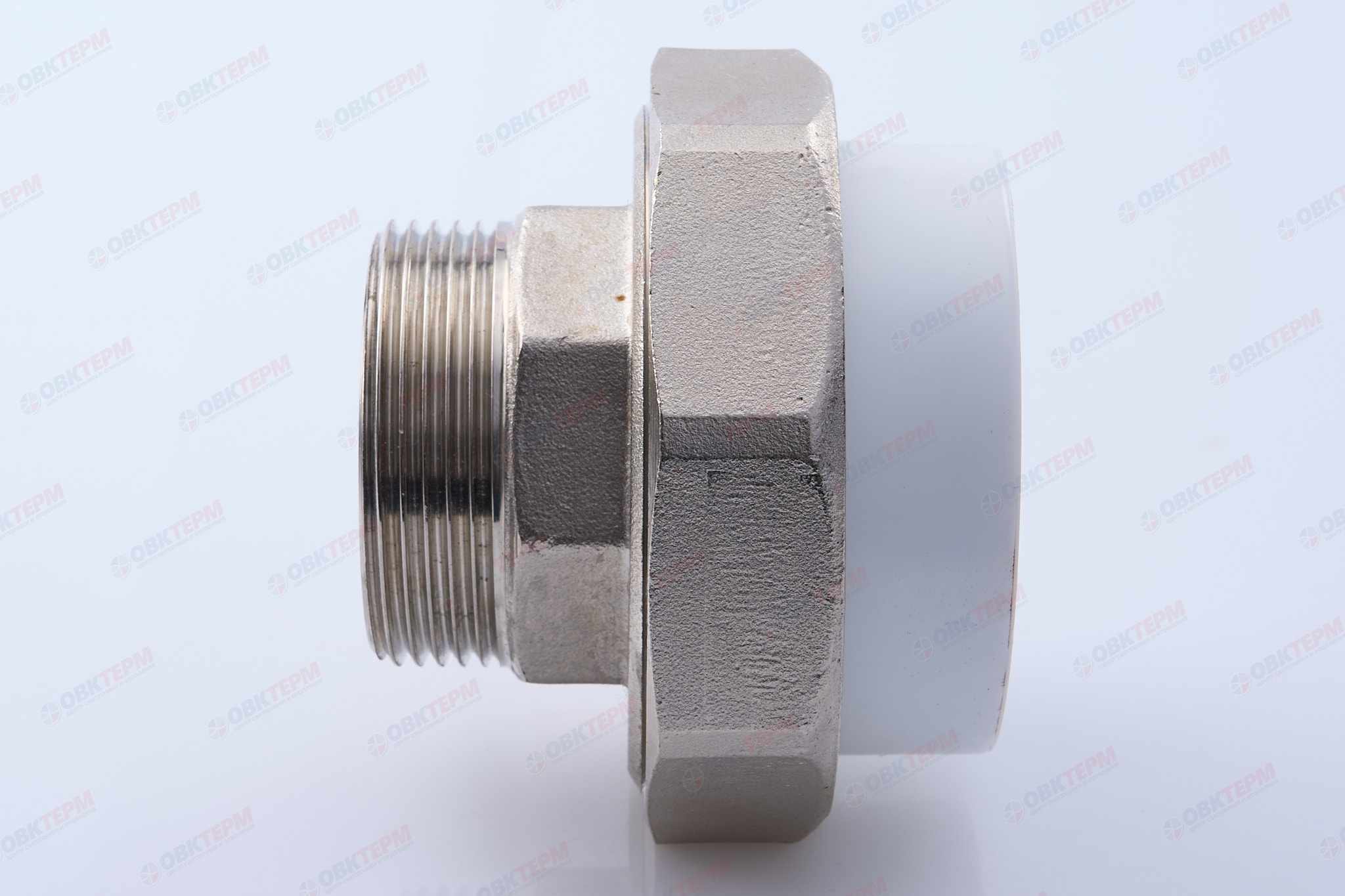 Разборное соединение   50 * 1 1/2"  Н    БЕЛОЕ PP-R    (RTP)    (20/2) - миниатюра №3