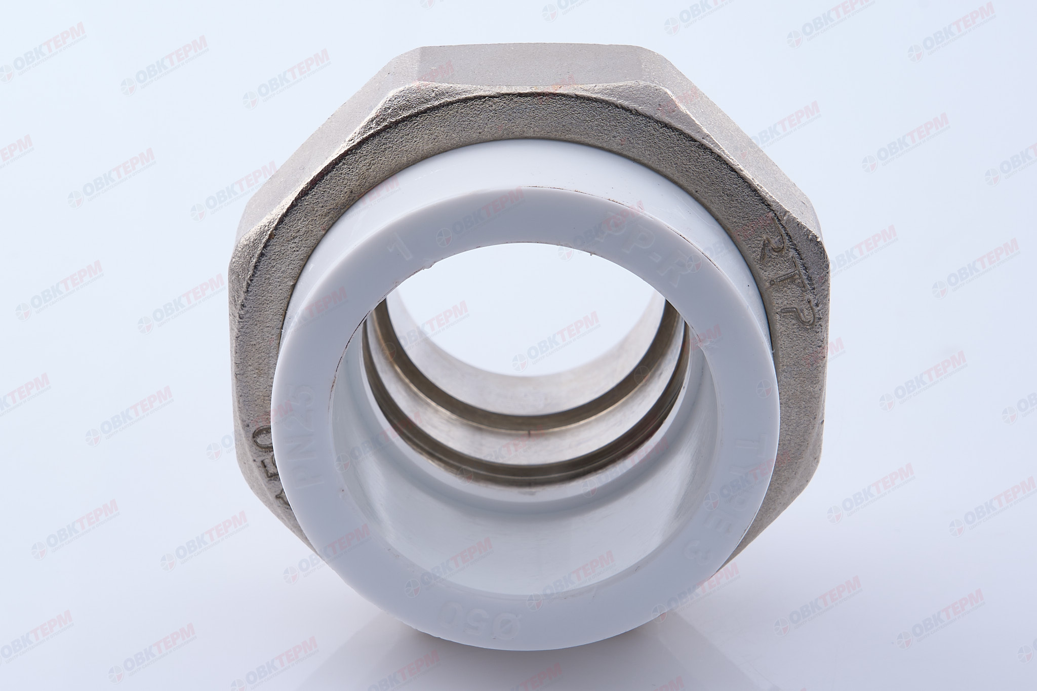 Разборное соединение   50 * 1 1/2"  Н    БЕЛОЕ PP-R    (RTP)    (20/2) - миниатюра №5