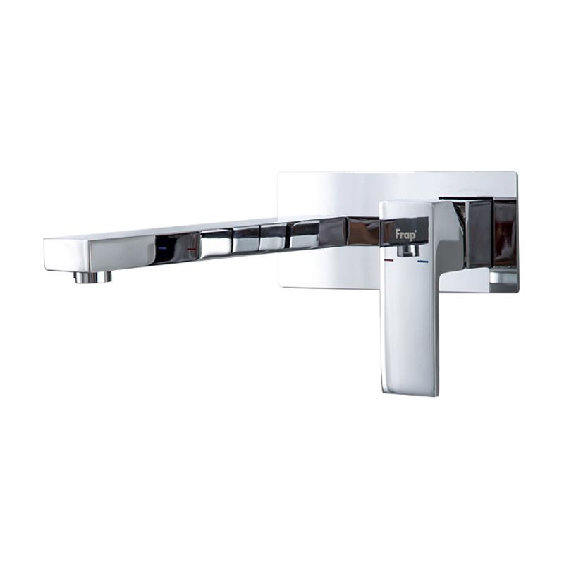 Смеситель д/раковины встраиваемый FRAP F1291 хром (Ø35) - изображение №1