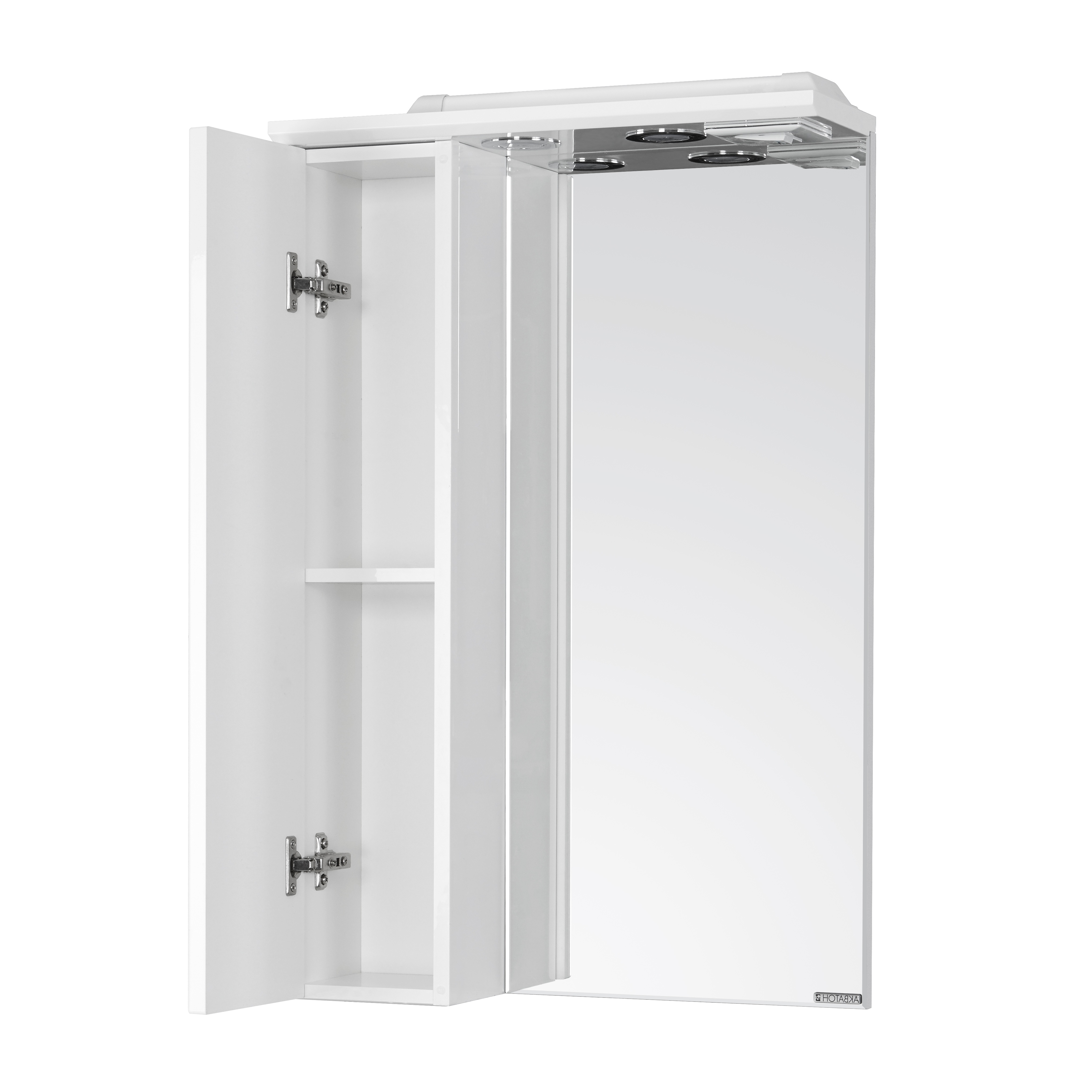 Зеркальный шкаф Aquaton  50 "Панда" левое белый - миниатюра №3
