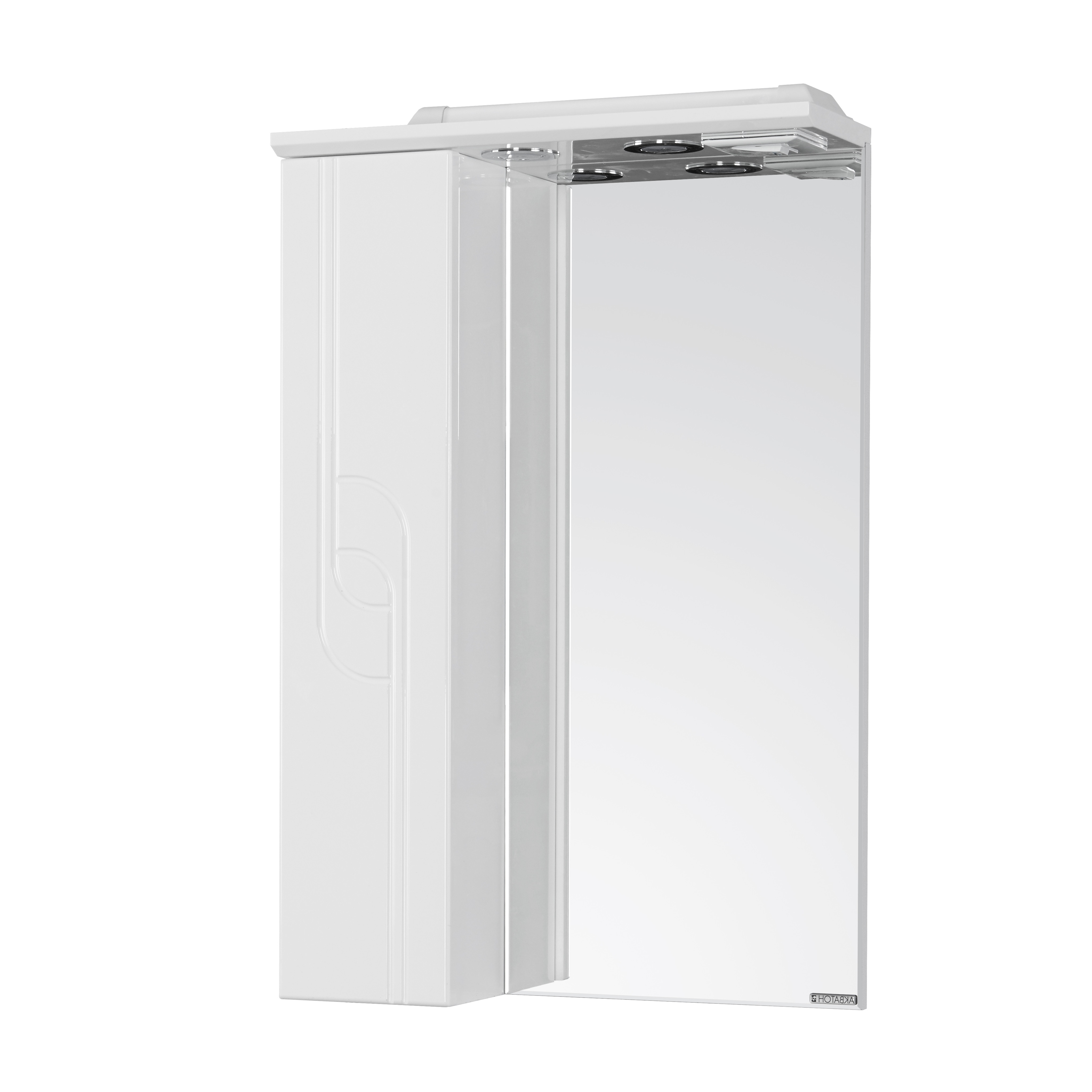 Зеркальный шкаф Aquaton  50 "Панда" левое белый - изображение №1