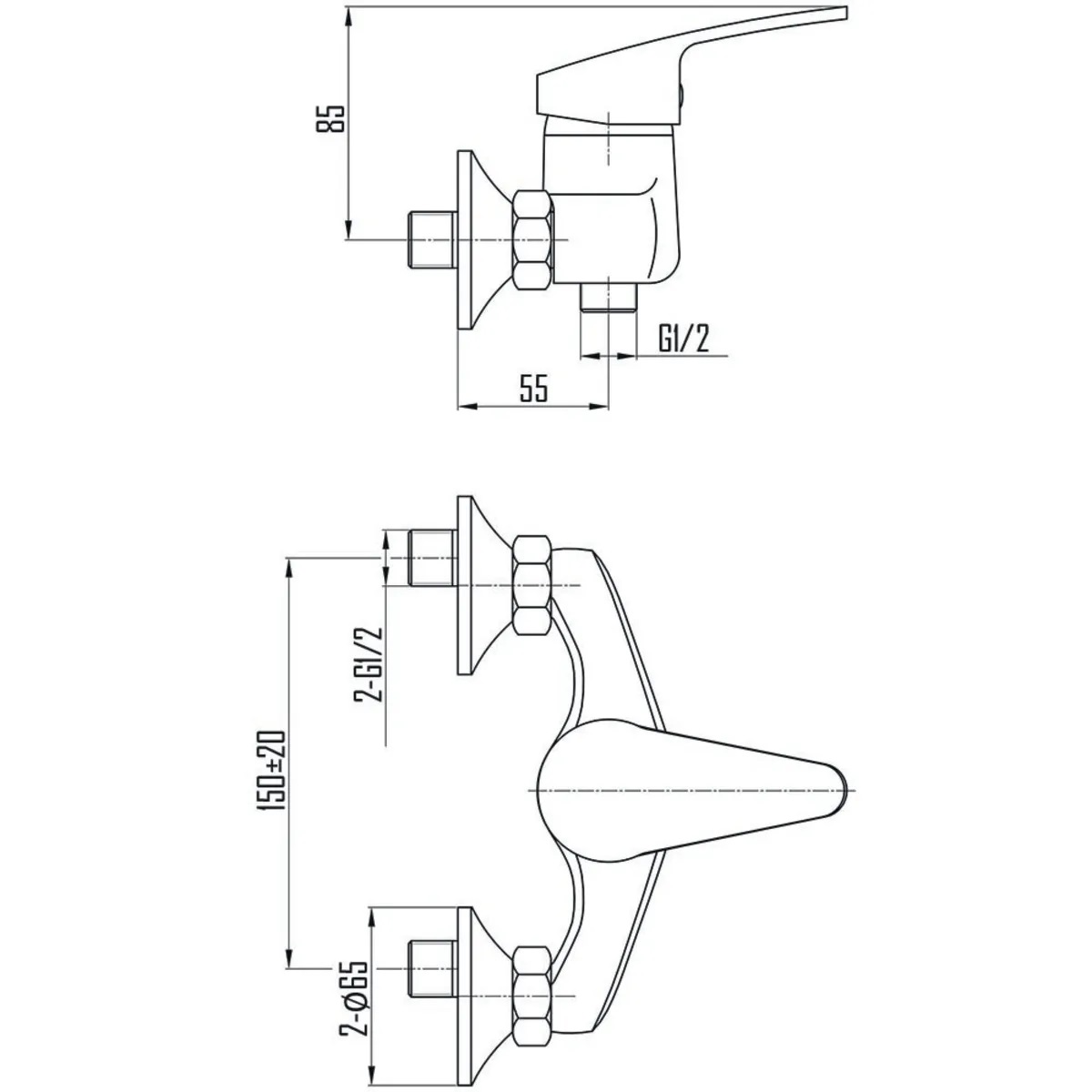 Смеситель д/душ.кабины CHAMPION MARS 003   (12 шт/ящ) - Изображение №2