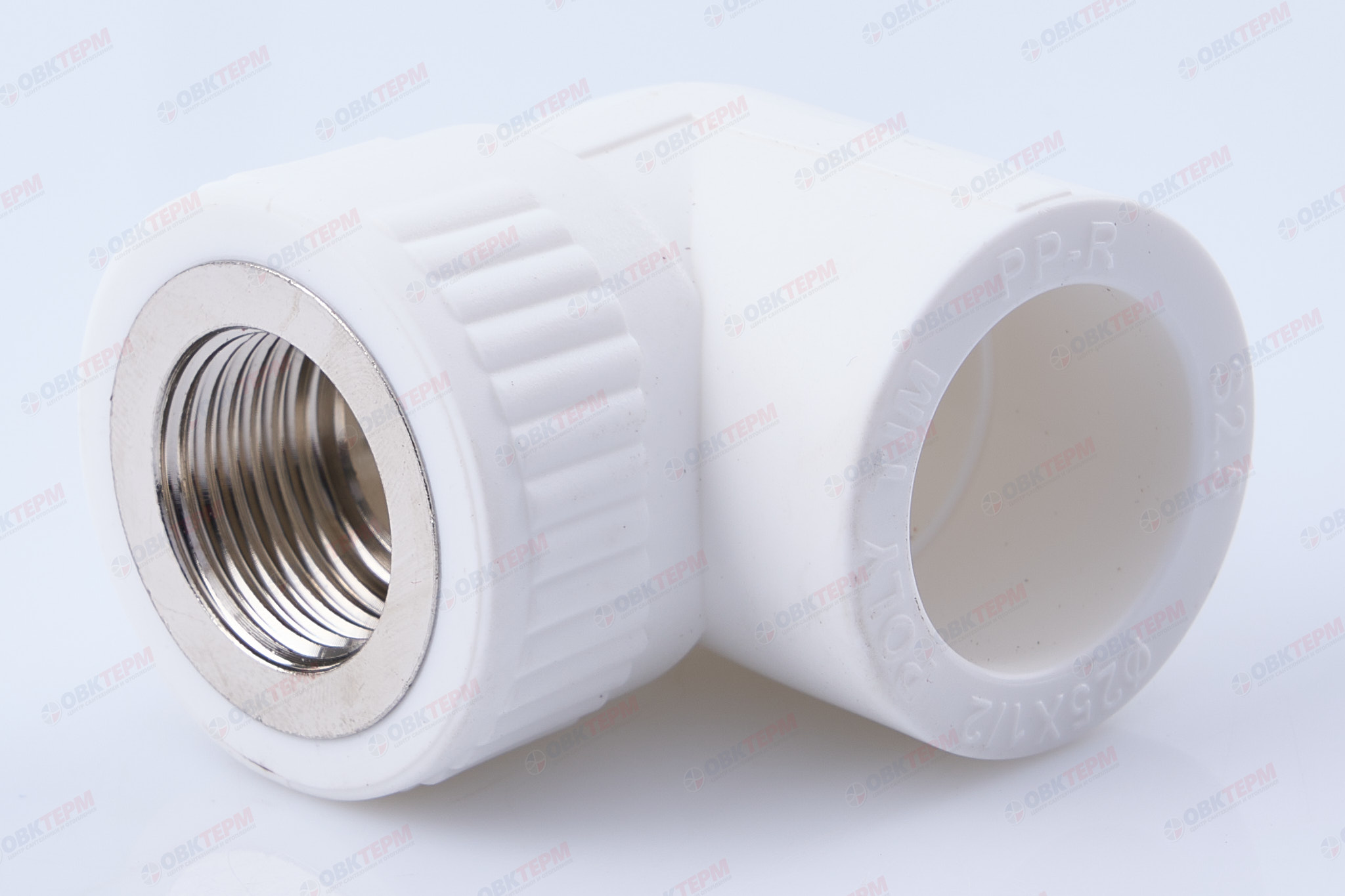 Угол с МРВ  25 * 1/2"      (белый)   (100/10)  (TIM) - изображение №1