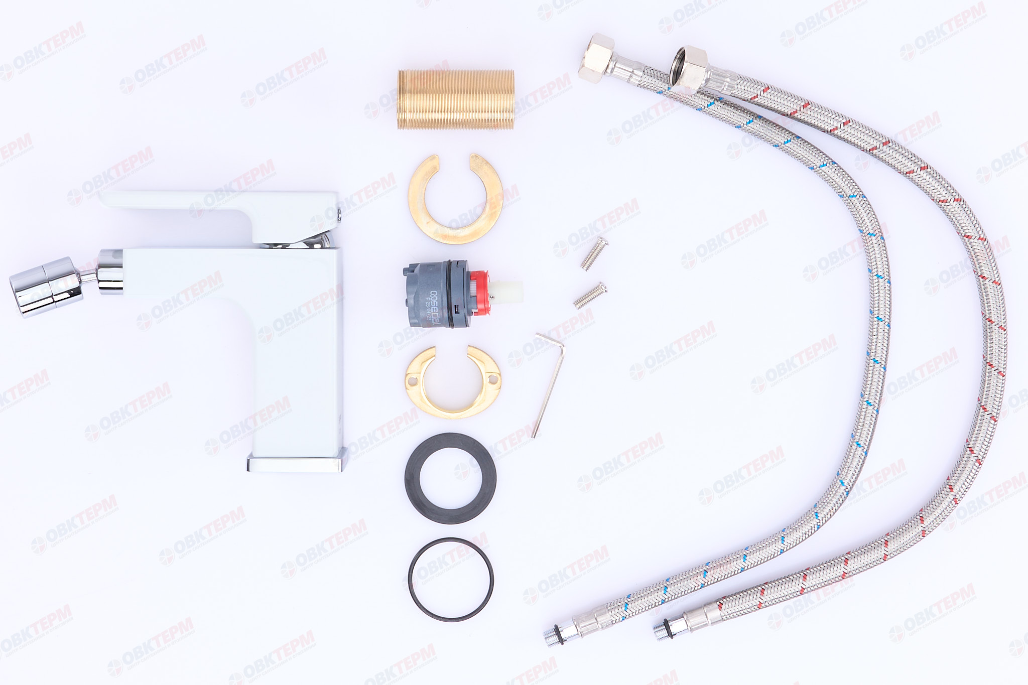 Смеситель для биде, белый/хром, G5017-8, Ø35мм, гайка,  GAPPO - Изображение №4