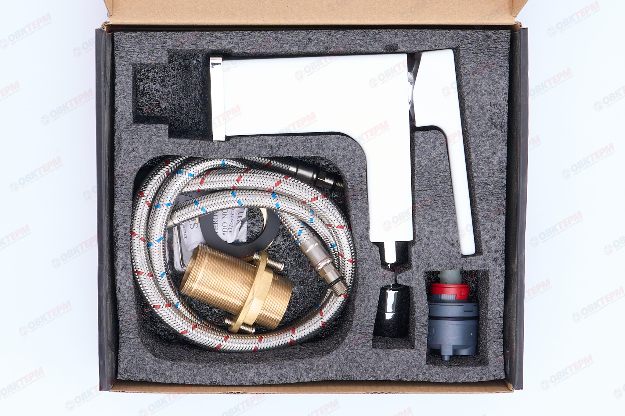 Смеситель для биде, белый/хром, G5017-8, Ø35мм, гайка,  GAPPO - миниатюра №6