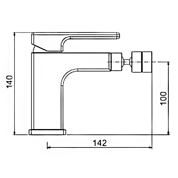 Смеситель для биде, белый/хром, G5017-8, Ø35мм, гайка,  GAPPO - Изображение №2