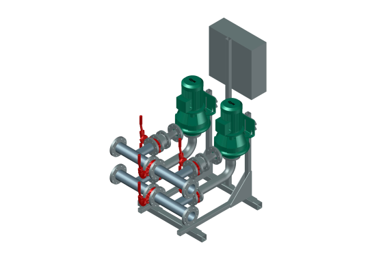 Установка насосная автоматическая   CO 3 BL 40/140-4/2/SK-FFS-R-CS, Wilo - Изображение №1