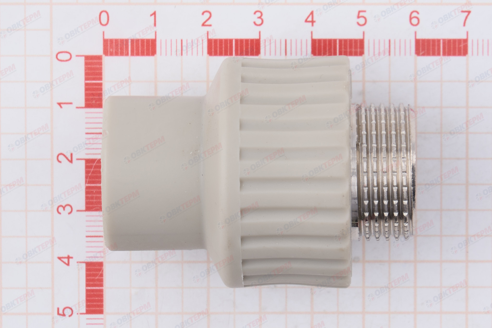 МРН  20 * 3/4"    СЕРАЯ PP-R    (RTP)    (90/15) - миниатюра №6