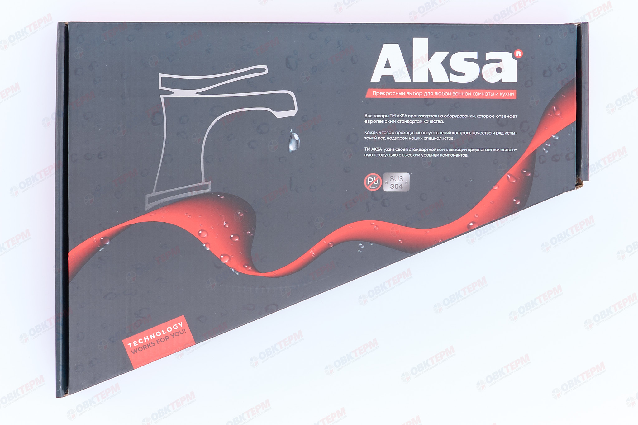 Смеситель д/кухни AKSA SIM-04-16 нерж/сталь (10шт/ящ) - миниатюра №6