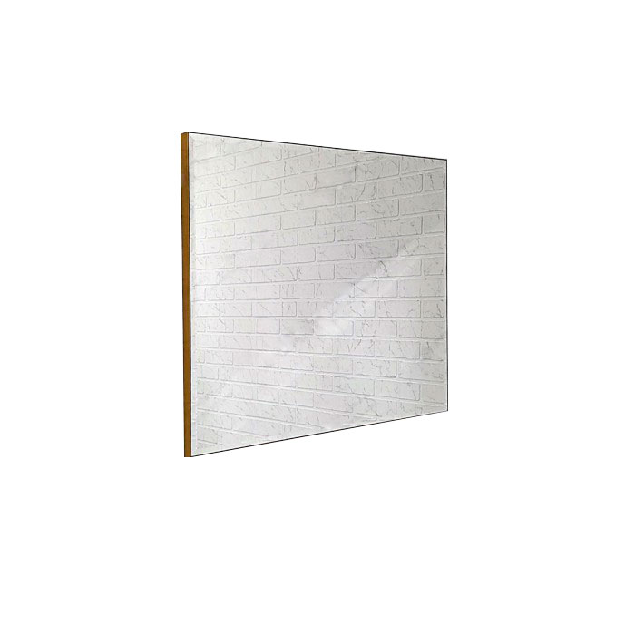 Зеркало  800х700 с золот алюм профиль, универс. крепл. КЗСК - изображение №1