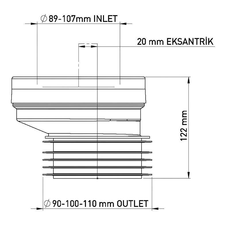 NOVA манжет для унитаза эксцентрический 7151 (1шт/40упак) - Изображение №2