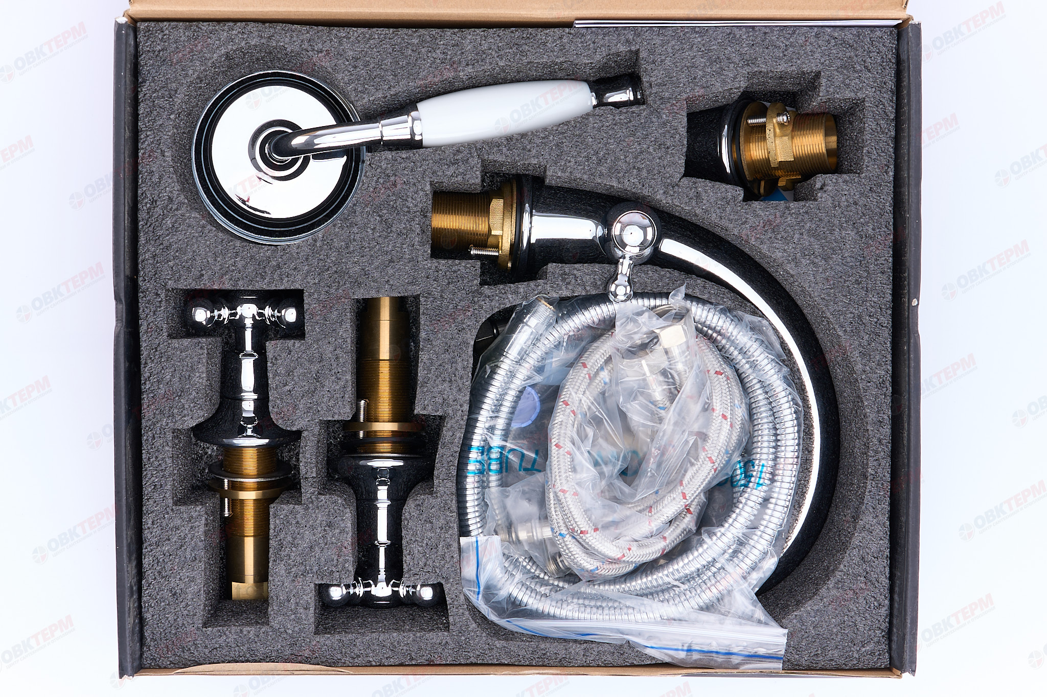 Смеситель в борт ванны GAPPO G1189 латунь /хром, керам/буксы, лейка 1 реж - миниатюра №7