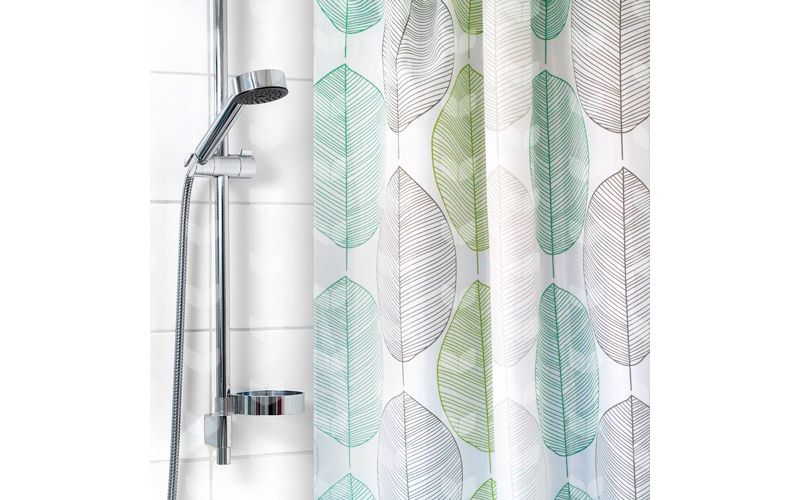 Штора для ванной из полиэстера (Листья орнамент) VILINA 180x180 (20 шт/ящ) - Изображение №1