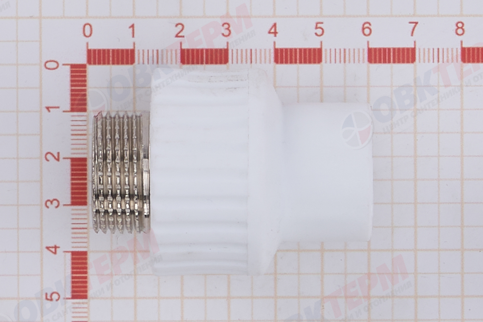 МРН  20 * 3/4"    БЕЛАЯ PP-R    (RTP)    (90/15) - миниатюра №6