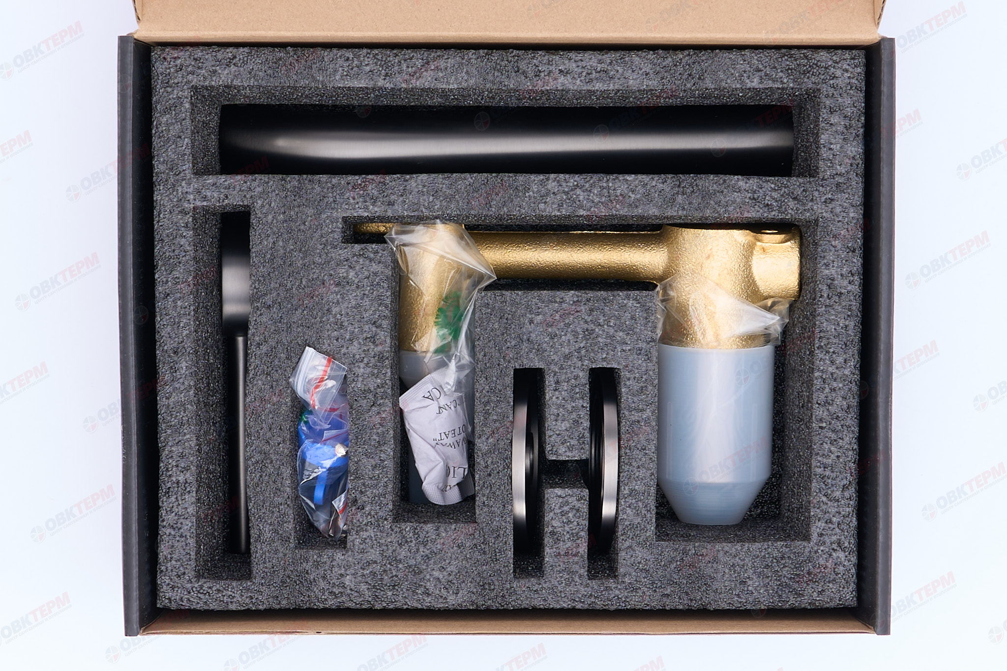 Смеситель встраиваемый, для ванны, оружейная сталь, Ø35мм, G1206-9  GAPPO - миниатюра №4