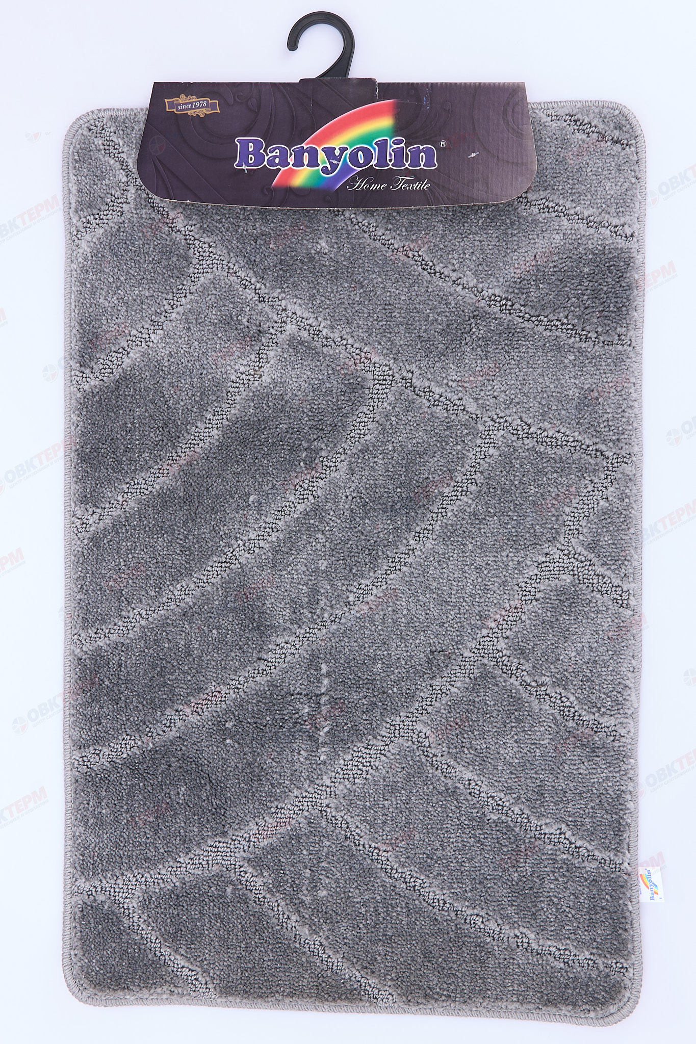 Коврик для в/к BANYOLIN CLASSIC 500х800/500х400мм 11мм (серый) - Изображение №2