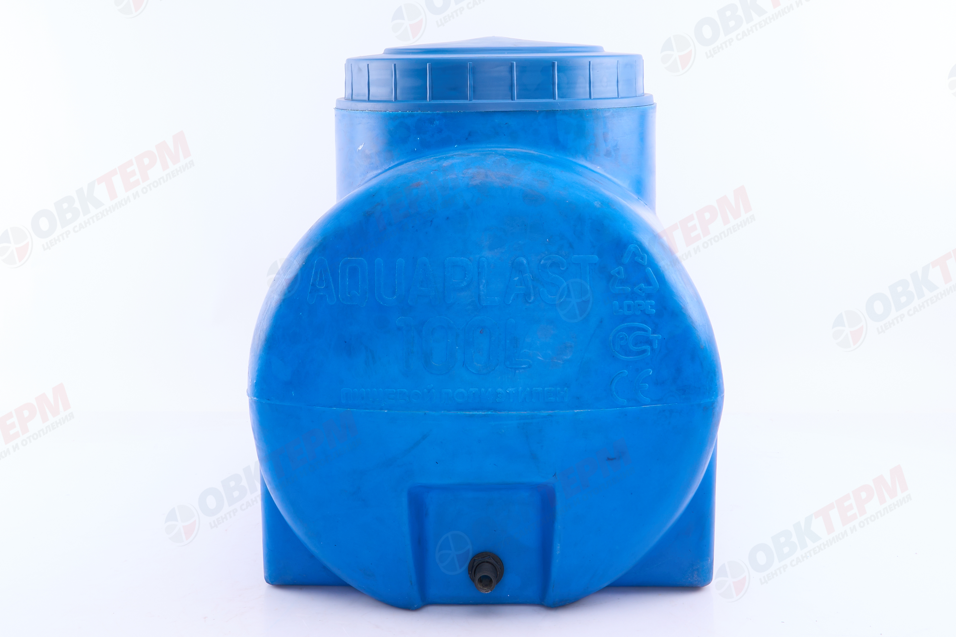 Емкость  АКВАПЛАСТ       100л   горизонтальная  Синяя  (в52*д73*ш49) БОЛЬШАЯ КРЫШКА - Изображение №2