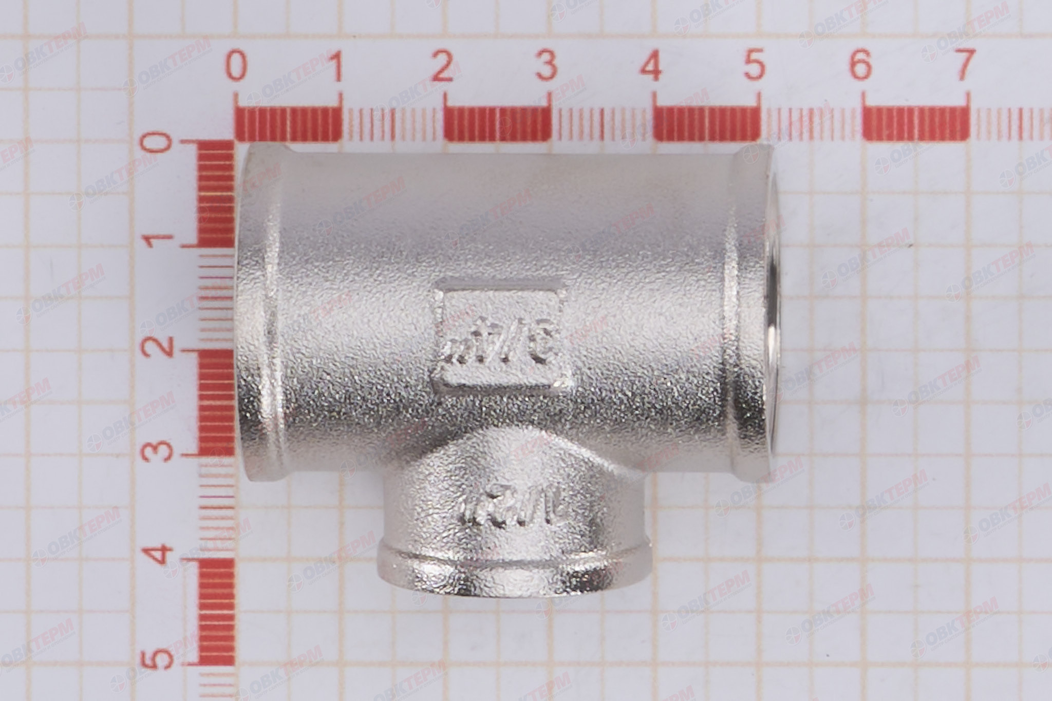 Тройник    3/4" - 1/2 - 3/4 ввв  никель NOLF Classic   (144шт/ящ) - Изображение №5