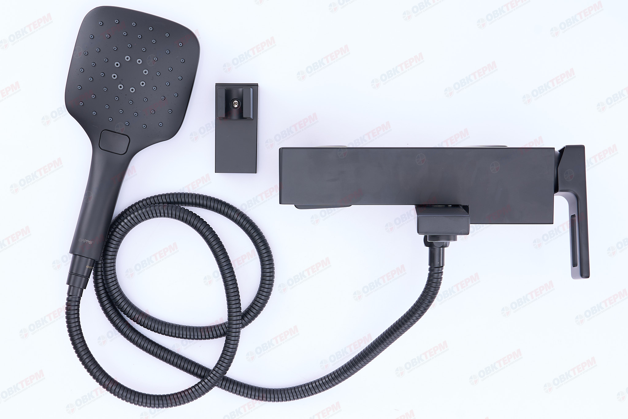 Смеситель д/ванны GAPPO G3217-6 латунь /черный /Ø35мм /лейка 3 реж - миниатюра №4