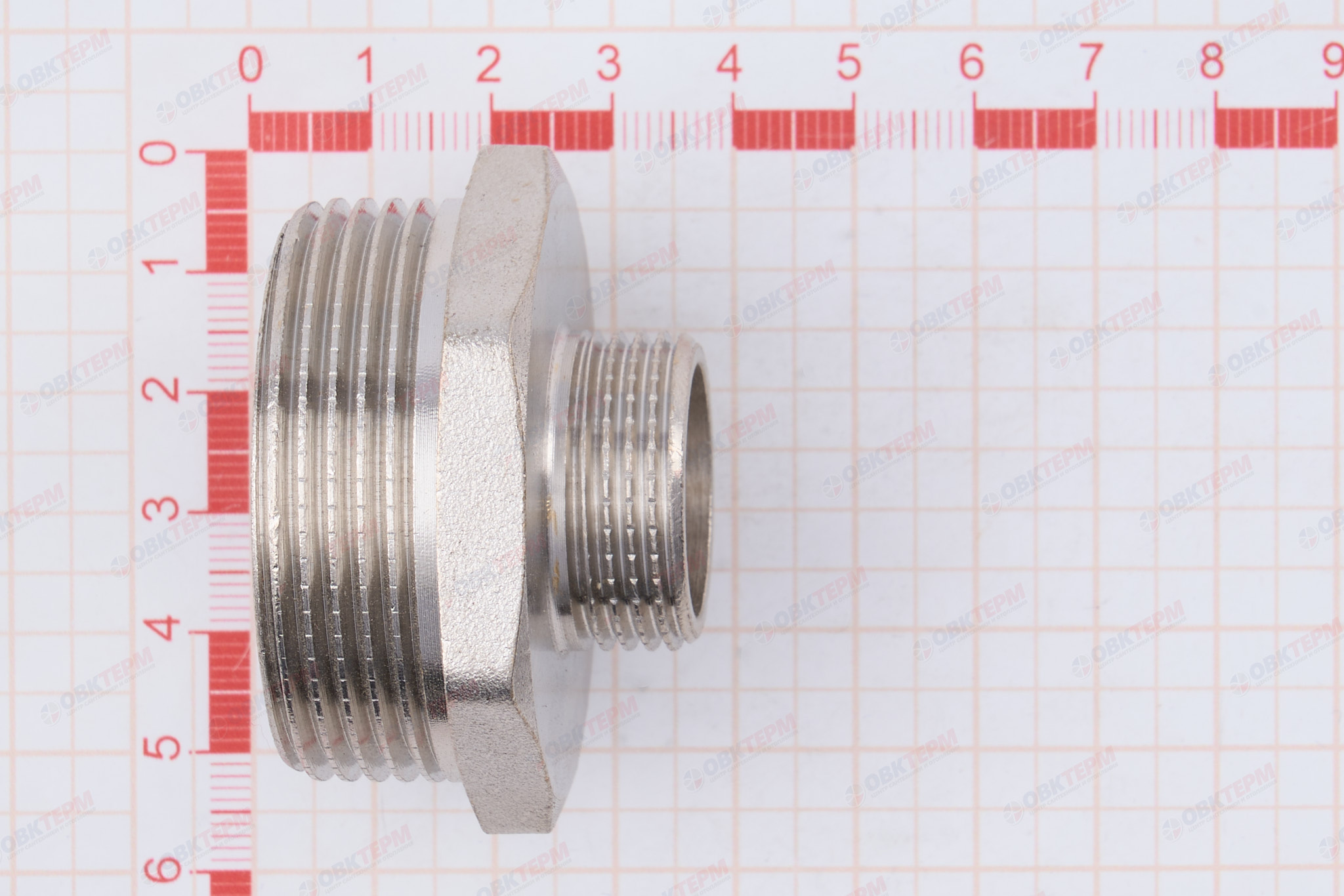 Ниппель 1 1/2" -    3/4"  Никель TIM                   (70/5) - миниатюра №6