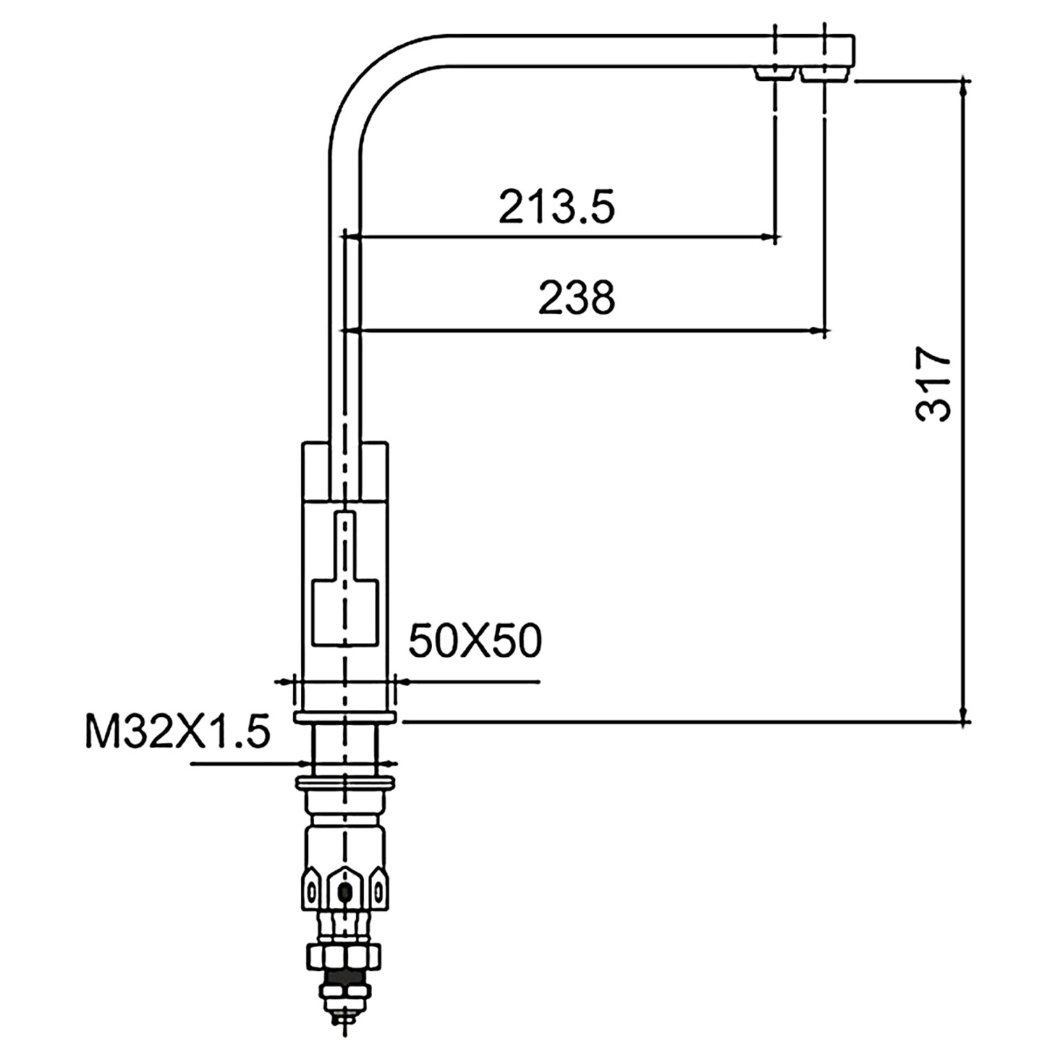 Смеситель д/кухни под ФИЛЬТР FRAP F43802-6 черный(Ø35 на гайке) - миниатюра №3