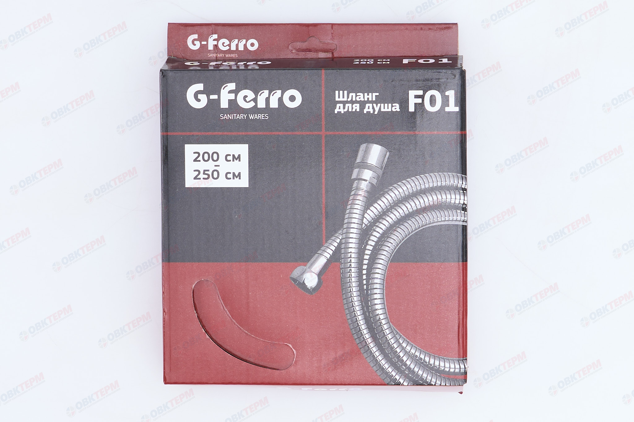 Шланг д/душа G-FERRO F01 хром /200-250см /металл (48 шт/ящ) - миниатюра №4