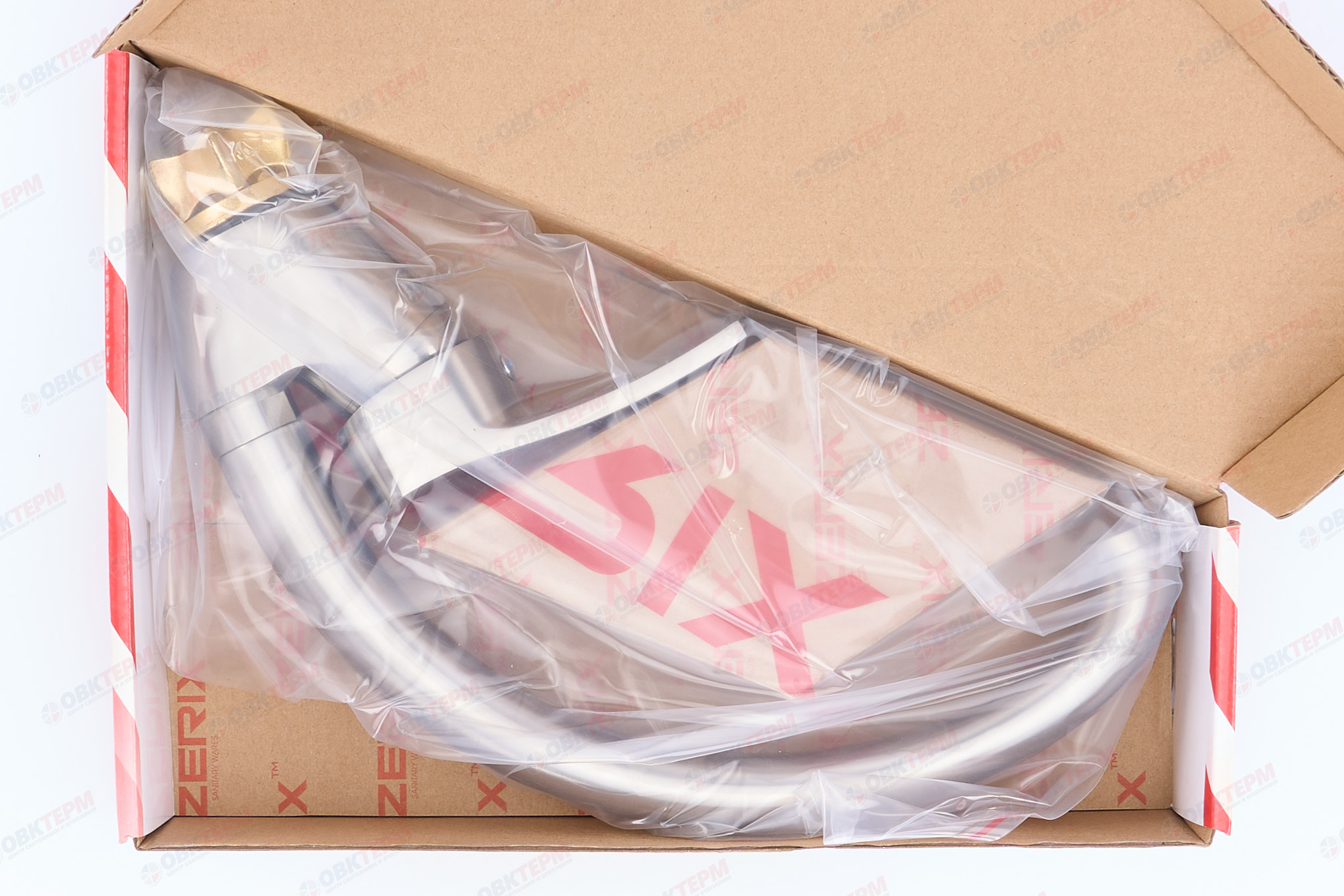 Смеситель д/кухни нерж/сталь ZERIX - YUB 279-В   (катридж 40мм, на ГАЙКЕ)  10 шт/ящ - миниатюра №4