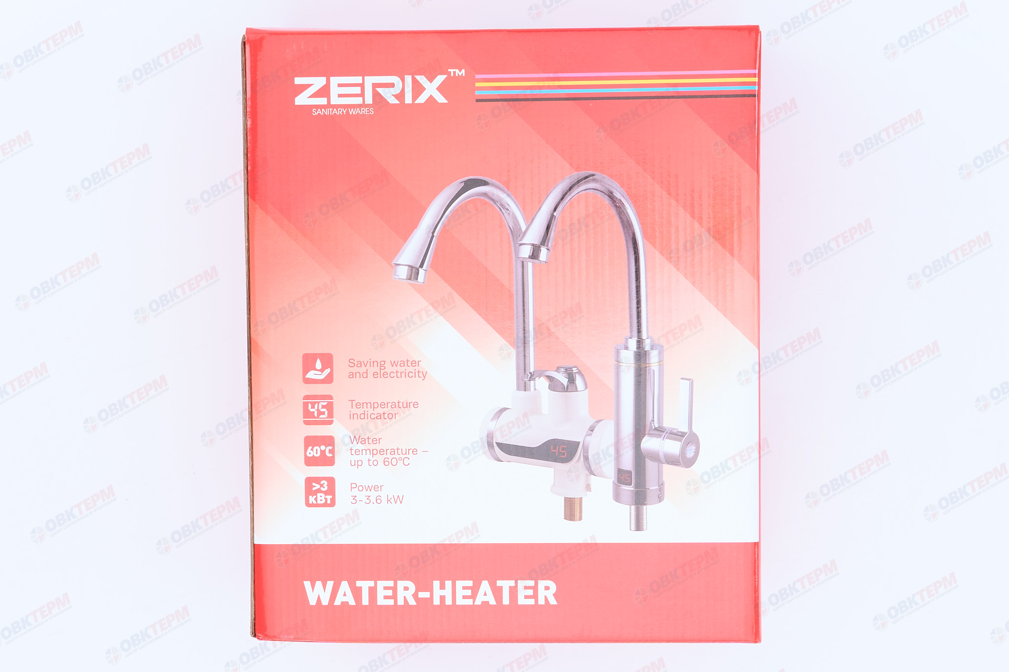 Водонагреватель на мойку ZERIX ELW-30-Е /инд. темп. /3 kW  (10шт/уп) - Изображение №5