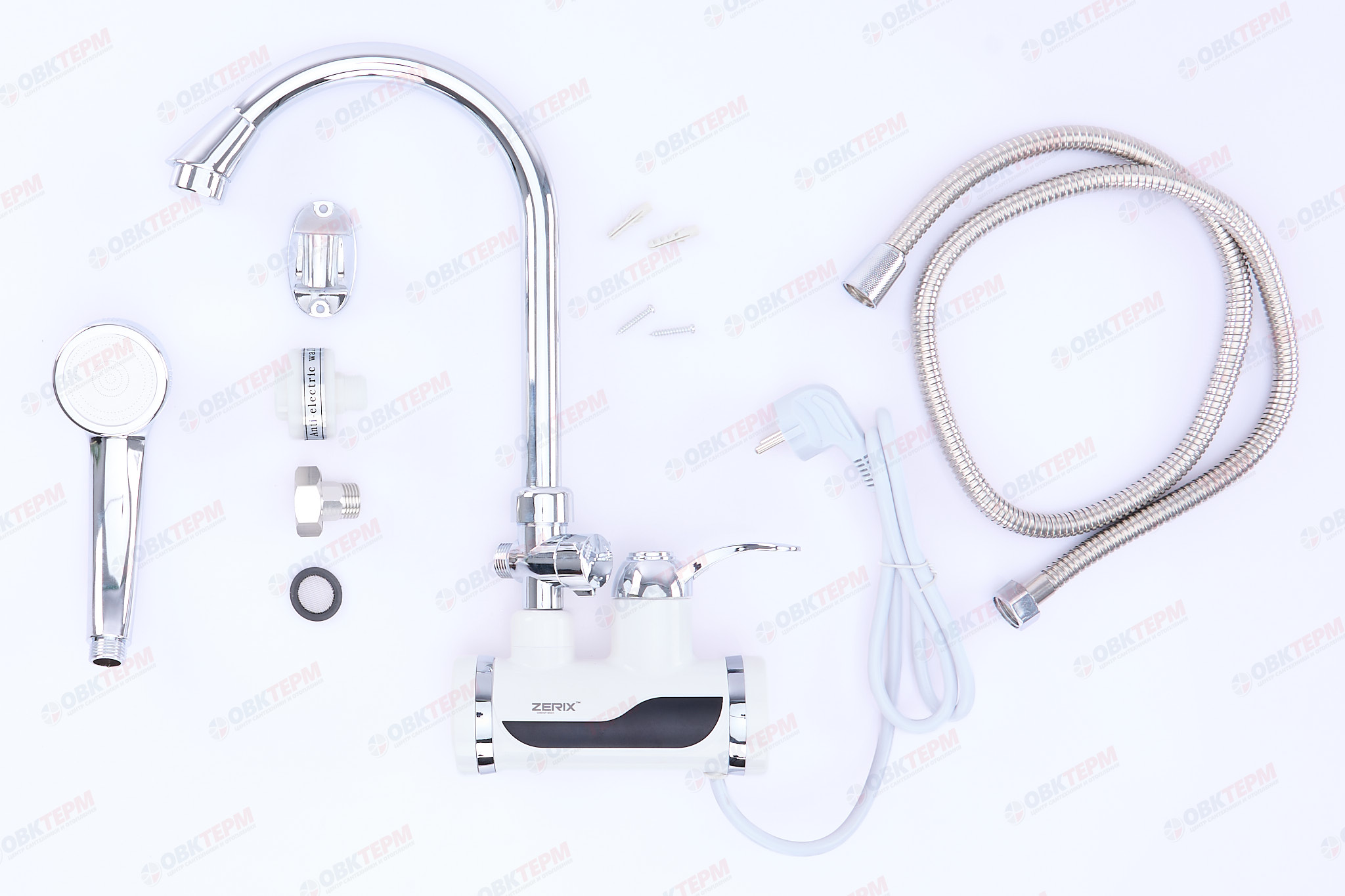 Водонагреватель на стену ZERIX ELW-08EW /инд. темп. /с лейкой / 3 kW - Изображение №3