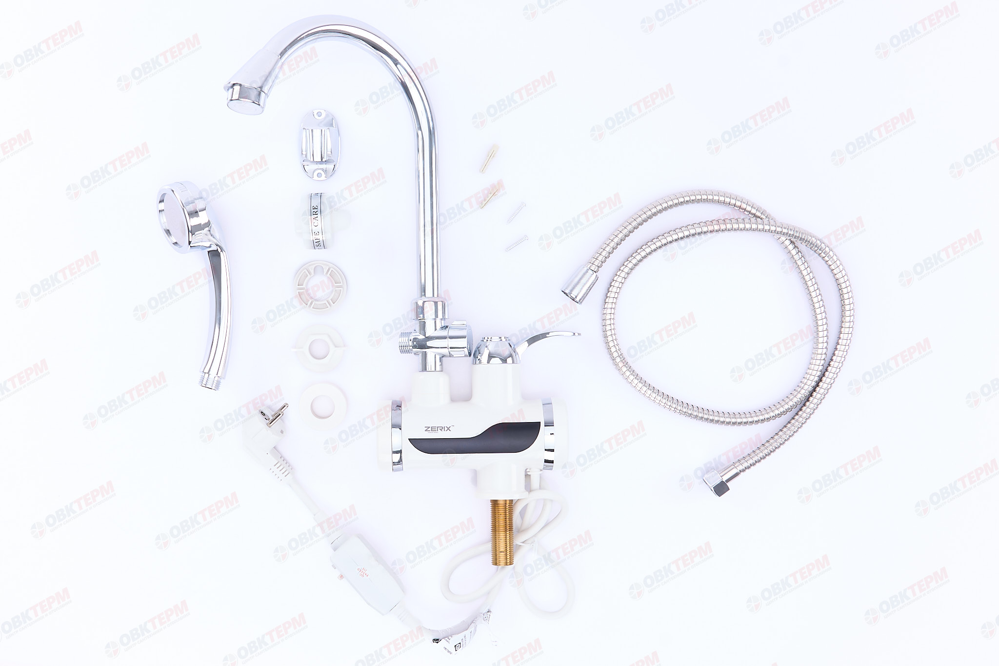 Водонагреватель на мойку ZERIX ELW-08ЕР /инд. темп. /УЗО /лейка /3 kW - Изображение №3