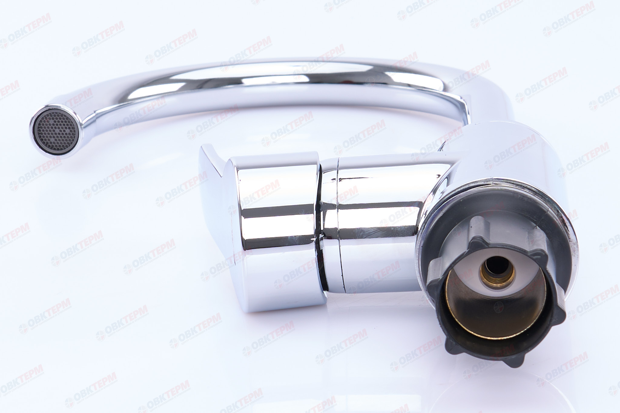 Смеситель д/кухни PLAMIX Leon-11 Chrome, (гайка, Ø40, без подводки) (20шт/ящ) - миниатюра №4